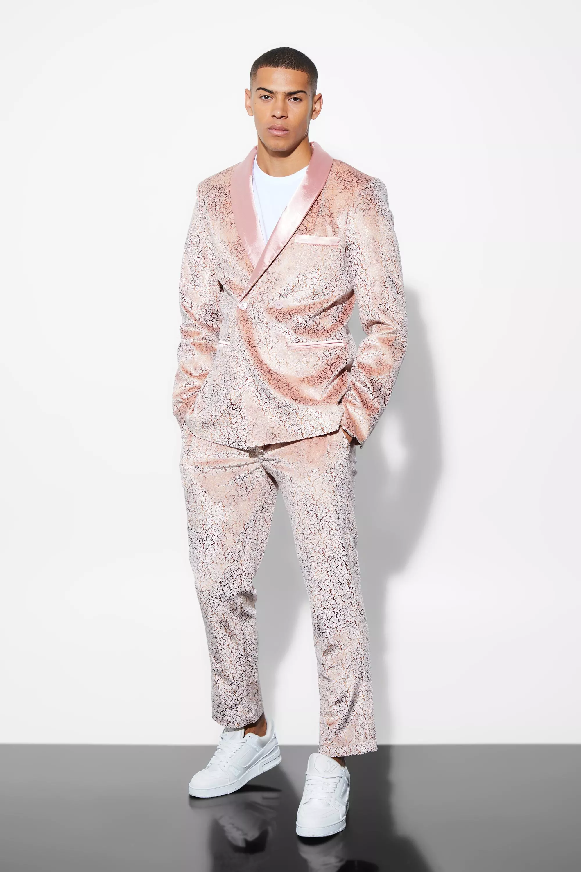 Rose gold suit clearance jacket